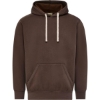 Custom Mens Vintage Fleece Hooded Sweatshirt Cocoa