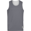 Custom Unisex Reversible Wicking Tank Top Graphite/ White
