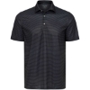 Custom Mens Aiken Striped Polo Charcoal Heather/ Black