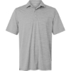 Custom Mens Bohemian Striped Heather Performance Polo Black Heather