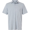 Custom Mens Bohemian Striped Heather Performance Polo Navy Heather