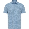Custom Mens Monterey Printed Polo Light Blue