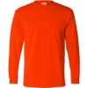 Custom Mens USA-Made 50/50 Long Sleeve T-Shirt Safety Orange