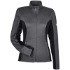 Custom Womens Constant Full-Zip Sweater Fleece Jacket Polar/ Black/ White