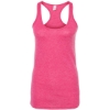 Custom Womens Poly-Rich Racerback Tank Top Heather Fuchsia