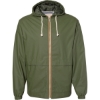 Custom Unisex Vintage Hooded Rain Jacket Bronze Green