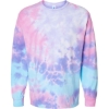 Custom Unisex Tie-Dyed Long Sleeve T-Shirt Cotton Candy