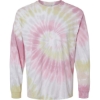Custom Unisex Tie-Dyed Long Sleeve T-Shirt Desert Rose