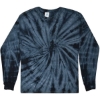 Custom Unisex Tie-Dyed Long Sleeve T-Shirt Spider Navy
