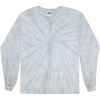 Custom Unisex Tie-Dyed Long Sleeve T-Shirt Spider Silver