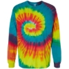 Custom Youth Tie-Dyed Long Sleeve T-Shirt Reactive Rainbow