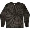 Custom Youth Tie-Dyed Long Sleeve T-Shirt Spider Black