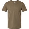 Custom Unisex CVC Henley Tee Heather Army