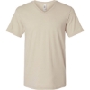 Custom Unisex CVC V-Neck Tee Heather Bone