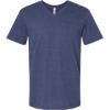 Custom Unisex CVC V-Neck Tee Heather Indigo