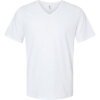 Custom Unisex CVC V-Neck Tee White