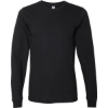 Custom Unisex Fine Jersey Long Sleeve Tee Black
