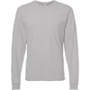 Custom Unisex Fine Jersey Long Sleeve Tee New Silver