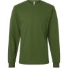Custom Unisex Fine Jersey Long Sleeve Tee Olive