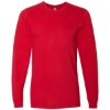 Custom Unisex Fine Jersey Long Sleeve Tee Red