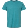 Custom Unisex Fine Jersey T-Shirt Heather Aqua Blue