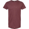 Custom Unisex Fine Jersey T-Shirt Heather Burgundy