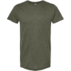 Custom Unisex Fine Jersey T-Shirt Heather Military Green