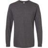 Custom Unisex Fine Jersey Long Sleeve T-Shirt Heather Charcoal