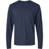 Custom Unisex Fine Jersey Long Sleeve T-Shirt Heather Denim