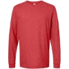 Custom Unisex Fine Jersey Long Sleeve T-Shirt Heather Red