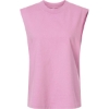 Custom Unisex Heavyweight Cotton Garment-Dyed Mid-Length Muscle Tee Faded Powder Pink