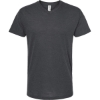 Custom Mens Poly-Rich V-Neck T-Shirt Heather Charcoal