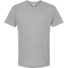Custom Mens Poly-Rich V-Neck T-Shirt Heather Grey
