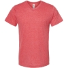 Custom Mens Poly-Rich V-Neck T-Shirt Heather Red