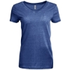Custom Womens Vintage Dye V-Neck T-Shirt Vintage Navy