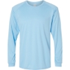 Custom Unisex Long Islander Performance Long Sleeve T-Shirt Blue Mist