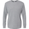 Custom Unisex Long Islander Performance Long Sleeve T-Shirt Heather Grey