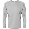 Custom Unisex Long Islander Performance Long Sleeve T-Shirt Medium Grey