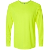 Custom Unisex Long Islander Performance Long Sleeve T-Shirt Safety Green