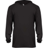 Custom Youth B-Core Long Sleeve Hooded T-Shirt Black