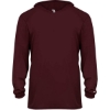 Custom Youth B-Core Long Sleeve Hooded T-Shirt Maroon
