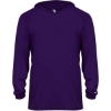 Custom Youth B-Core Long Sleeve Hooded T-Shirt Purple