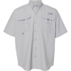 Custom Mens PFG Bahama™ II Short Sleeve Shirt Cool Grey