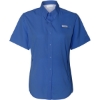 Custom Womens PFG Tamiami™ II Short Sleeve Shirt Vivid Blue