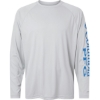 Custom Mens PFG Terminal Tackle™ Long Sleeve T-Shirt Cool Grey/ Vivid Blue