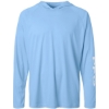Custom Mens PFG Terminal Tackle™ Hooded Long Sleeve T-Shirt White Cap/ White