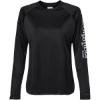 Custom Womens PFG Tidal Tee™ II Long Sleeve Black/ Cirrus Grey