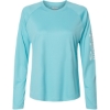 Custom Womens PFG Tidal Tee™ II Long Sleeve Clear Blue/ White