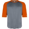 Custom Youth B-Core Three-Quarter Sleeve Baseball T-Shirt Graphite/ Burnt Orange