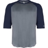Custom Youth B-Core Three-Quarter Sleeve Baseball T-Shirt Graphite/ Navy